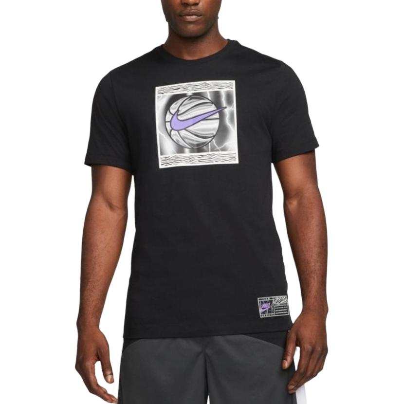 Nike Nike T Shirts Men's Black Crew Neck Moderate Straight Fit