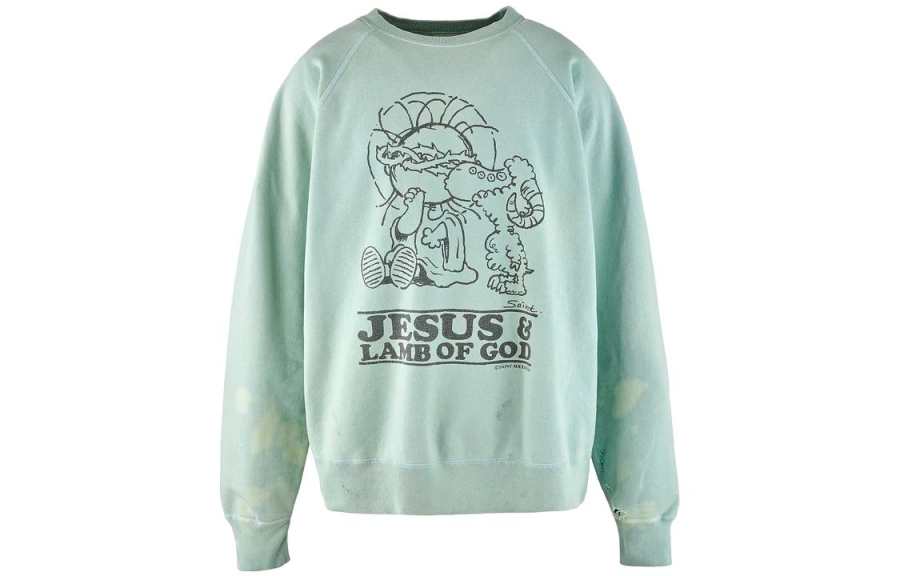 Saint Mxxxxxx slogan-print cotton sweatshirt