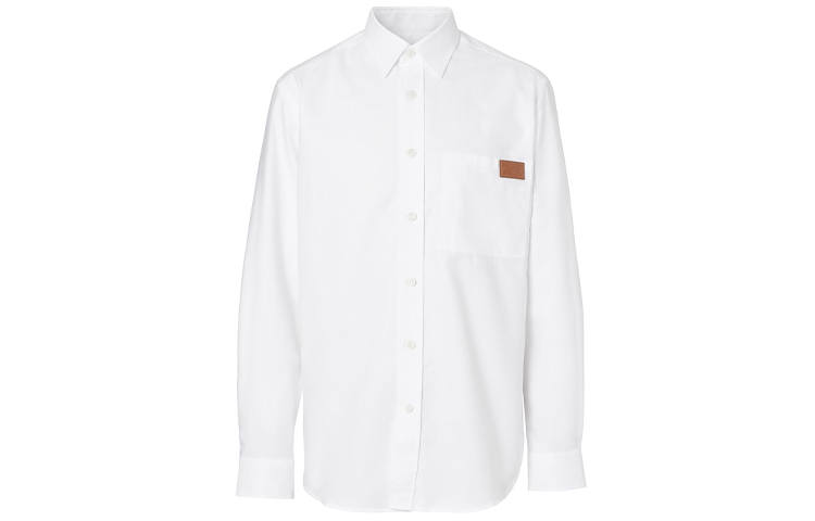 Burberry Shirts Men's White Pointed Collar Moderate Other