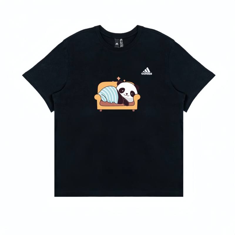 Adidas Adidas T Shirts Unisex Black Crew Neck Moderate Straight Fit