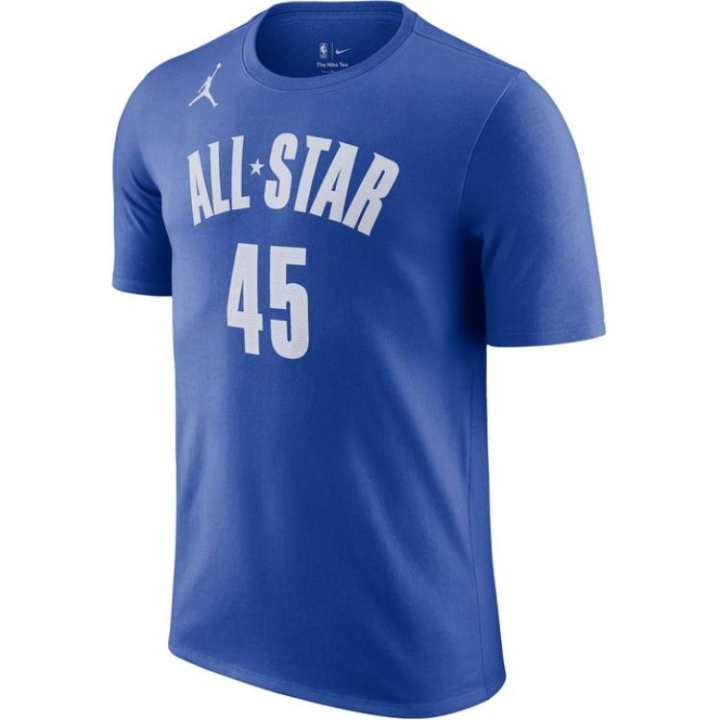 Jordan Jordan T Shirts Men's Blue Crew Neck Moderate Straight Fit