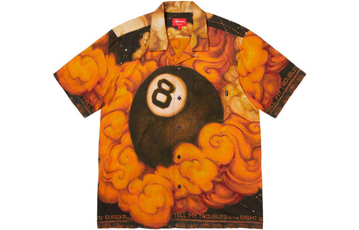 Supreme Supreme Martin Wong 8 Ball Rayon S/S Shirt
