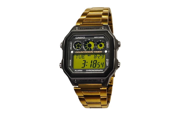 CASIO CASIO Custom Collection Quartz Movement Stainless Steel Strap Watch Men's Watches Black Dial