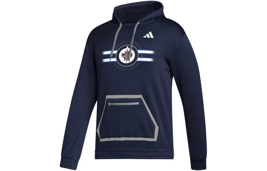 Adidas Adidas Jets Team Issue Pullover Hoodie Sweatshirt Men's Marine Blue