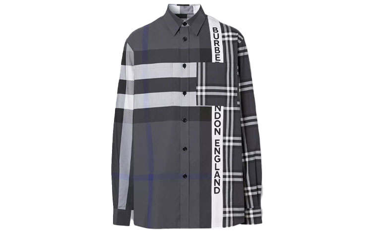 Burberry Shirt Men's Gray Black