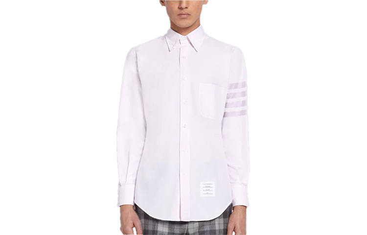 THOM BROWNE THOM BROWNE Satin Weave 4 Bar Shirt