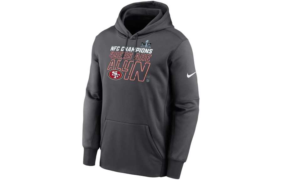 Nike Nike San Francisco 49ers 2023 NFC Champions Trophy Collection Sweatshirt Men's Gray