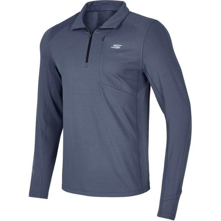 Skechers Comfortable Sports Collection T Shirt Men's Night Blue Gray