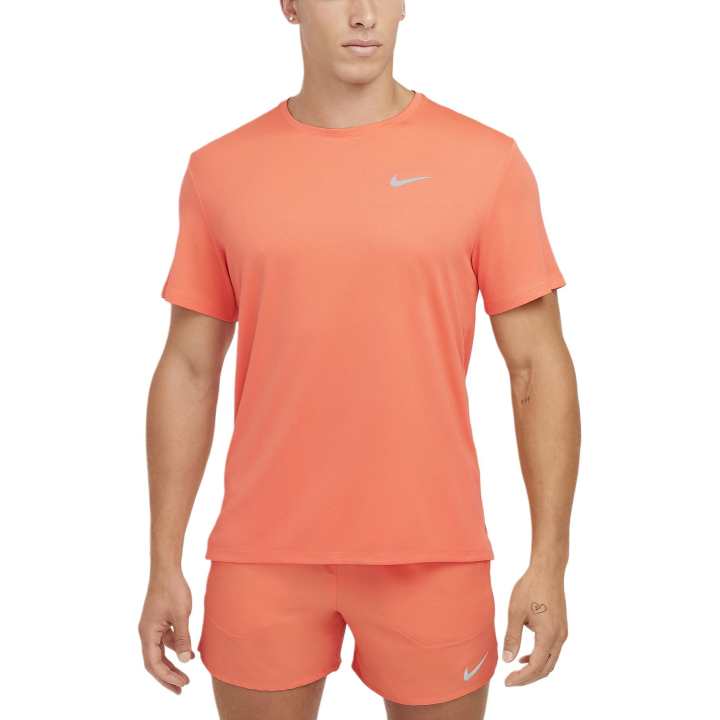 Nike Nike MILERDRI FIT UV T Shirt Men's Light Wild Mango