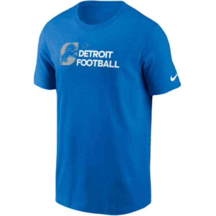 Nike Nike Detroit Lions Team Outline Essential T Shirt Men's Nike Nfl T Shirt