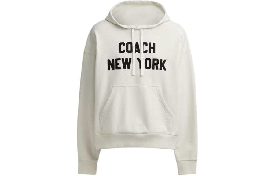 COACH Sweatshirts Unisex Cream Hooded Moderate Other