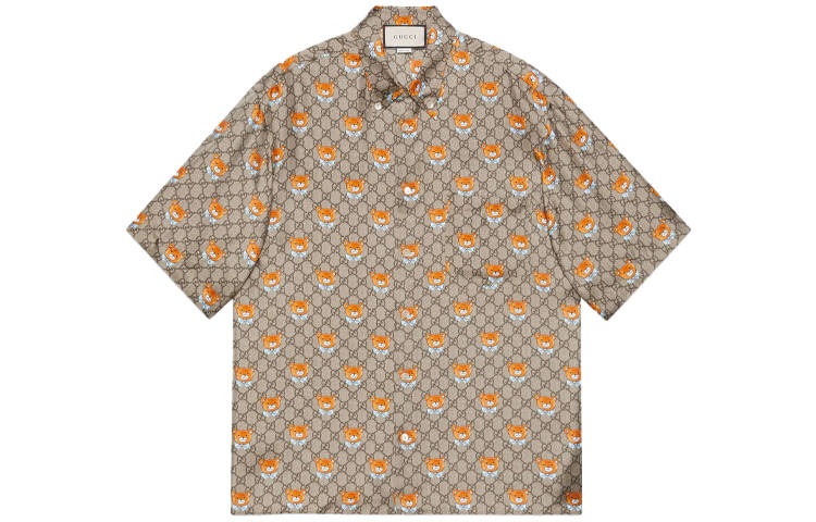 GUCCI Shirts Men's Brown Moderate