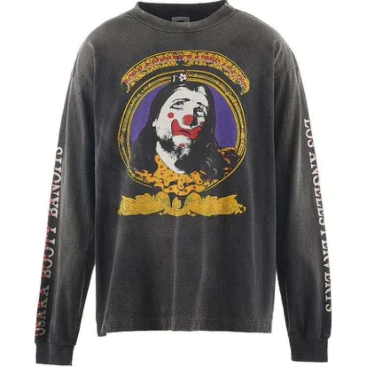 Saint Mxxxxxx Graphic Printed Vintage Effect T-Shirt
