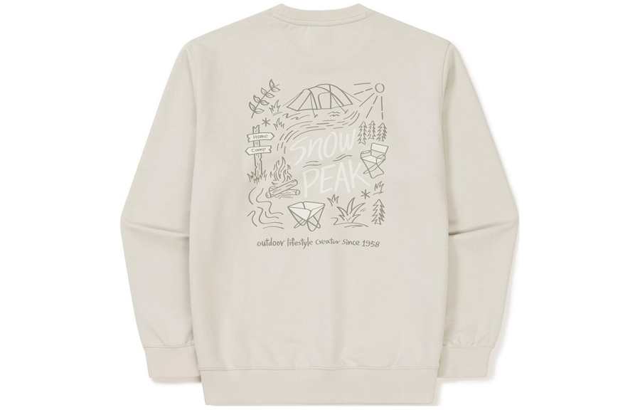 Snow Peak Sweatshirts Men's Crew Neck Thickened Other