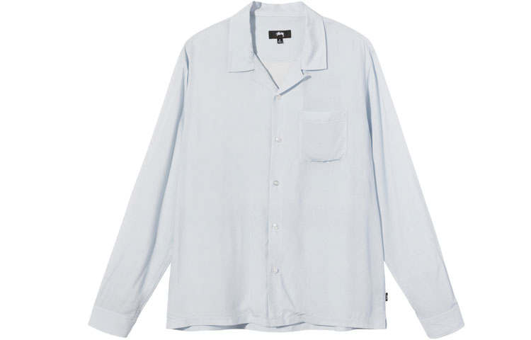 Stussy Shirts Unisex Light Gray Lapel Moderate Other