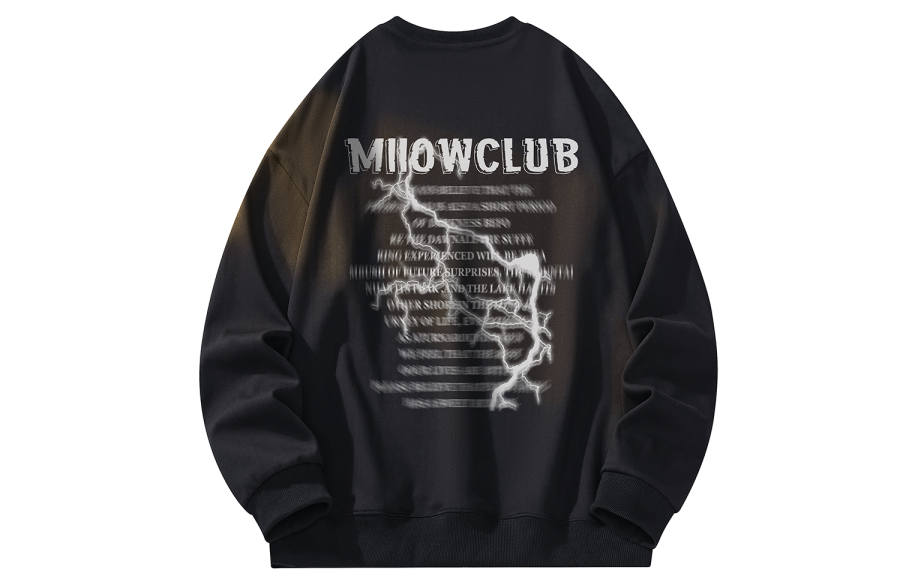 MIIOW T Shirts Unisex Crew Neck Thickened And Fleece Lined Straight Fit