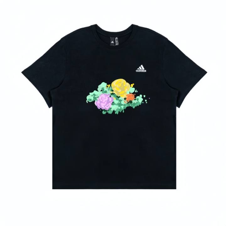 Adidas Adidas T Shirts Unisex Black Crew Neck Moderate Straight Fit
