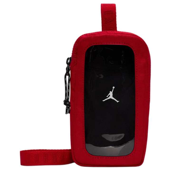 Jordan Jordan Polyester One Shoulder Cell Phone Pouch Regular Unisex Gym Red & Black & White