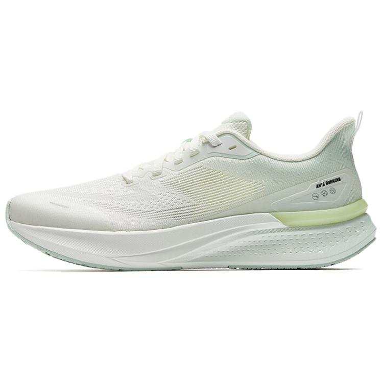 Anta Hydrogen Run 7 Fabric Breathable Lightweight Rebound Low top Casual Running Shoes Women's White Green