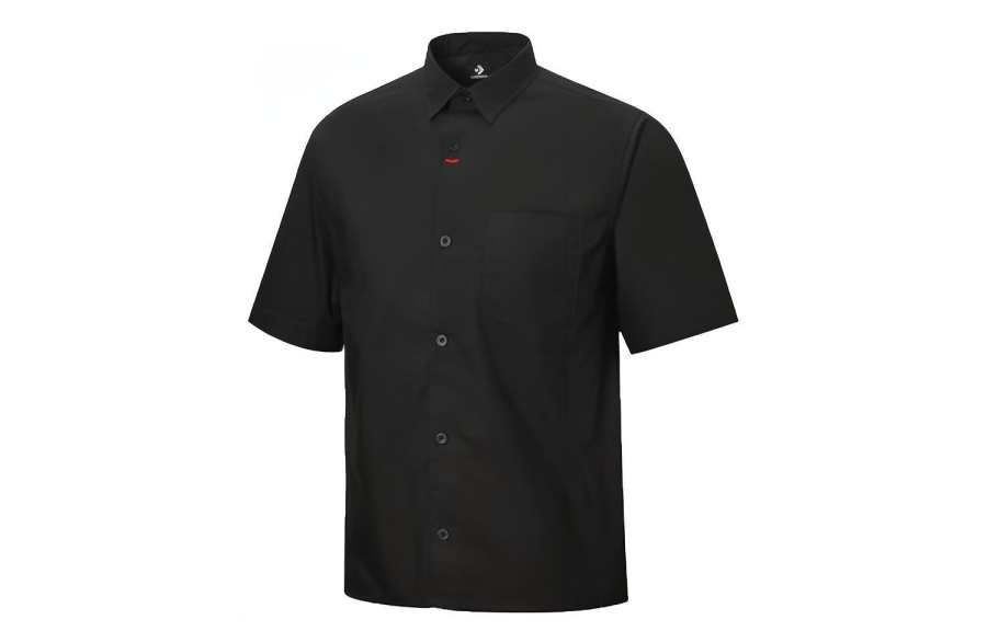 Converse Converse Shirts Unisex Black Lapel Moderate Shirt