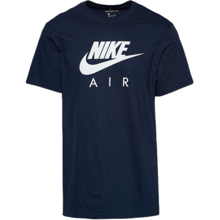 Nike Nike T Shirts Men's Marine Blue Crew Neck Moderate