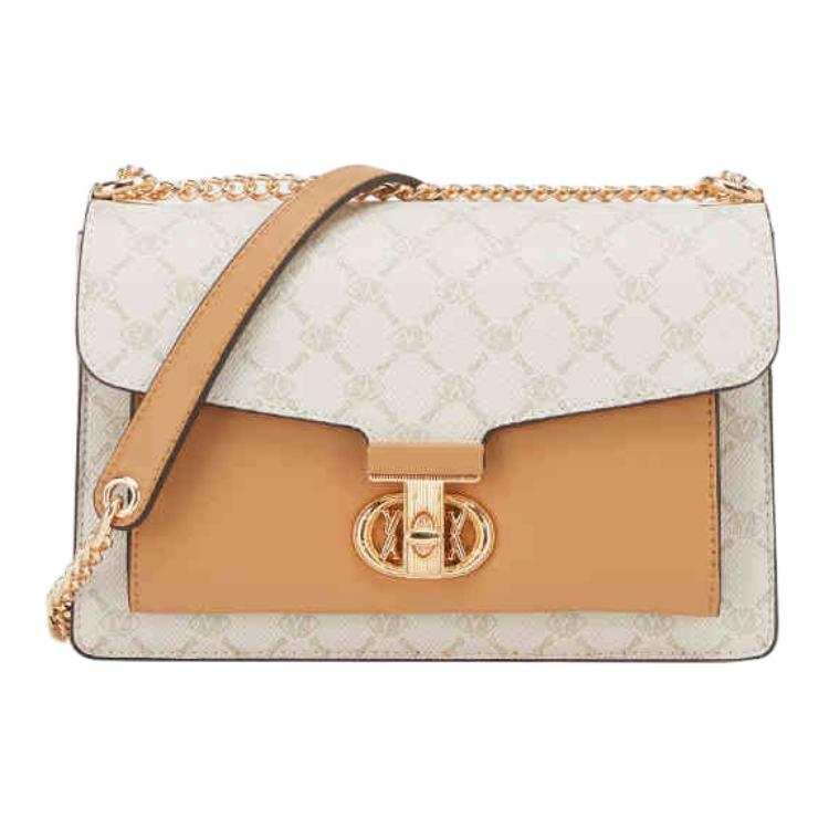 YEARCON PVC Shoulder Bag Small Women's Ecru & Apricot