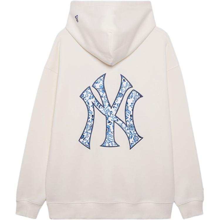 New Era Blue And White Porcelain Collection American Sweatshirt Unisex White