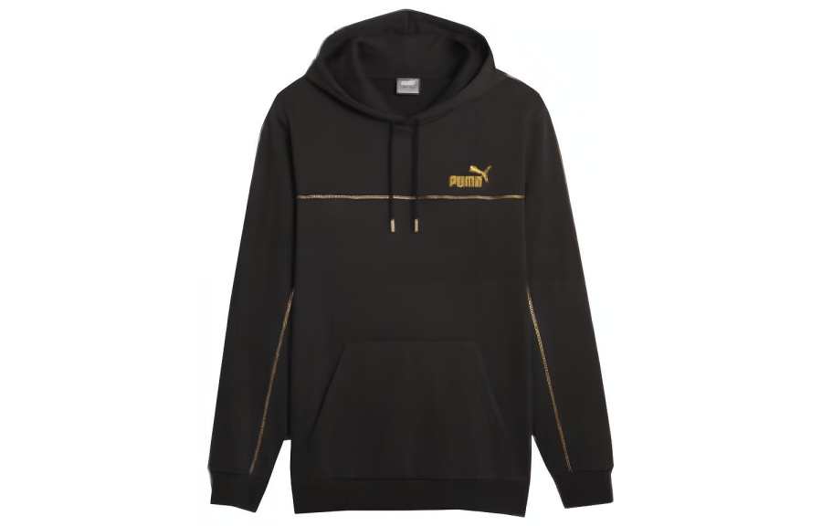 PUMA Sweatshirts Men's Black Hooded Thickened Other