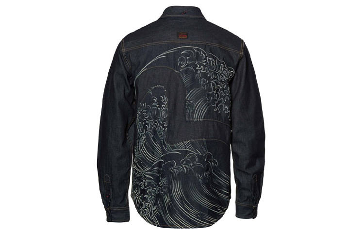 EVISU EVISU Shirts Men's Indigo Pointed Collar Moderate Other