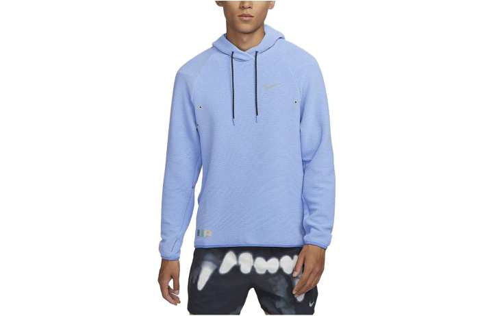 Nike Nike Dri Fit Sweatshirts Men's Polar Blue Hooded Moderate Regular