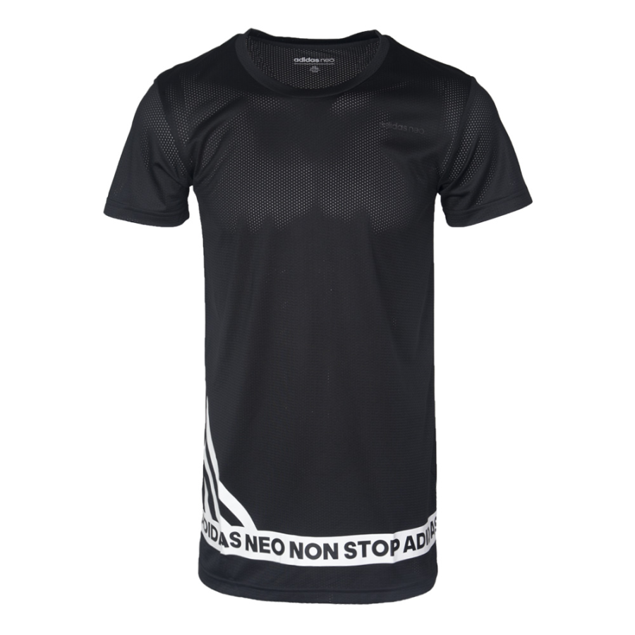 Adidas Neo T Shirts Men's Black Crew Neck Moderate Straight Fit