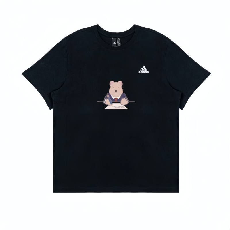 Adidas Adidas T Shirts Unisex Black Crew Neck Moderate