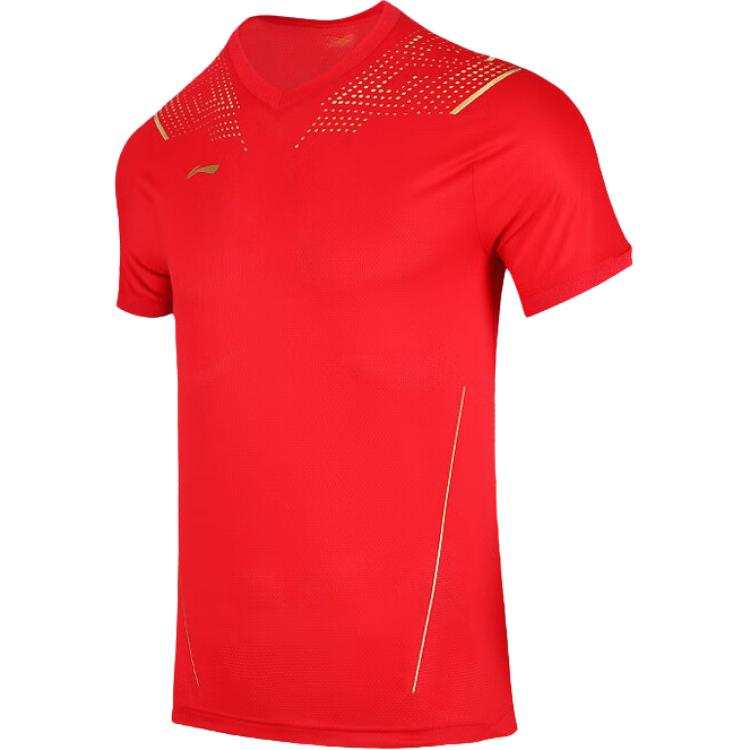 Li-Ning Li Ning Badminton Competition Collection T Shirt Unisex Vermilion