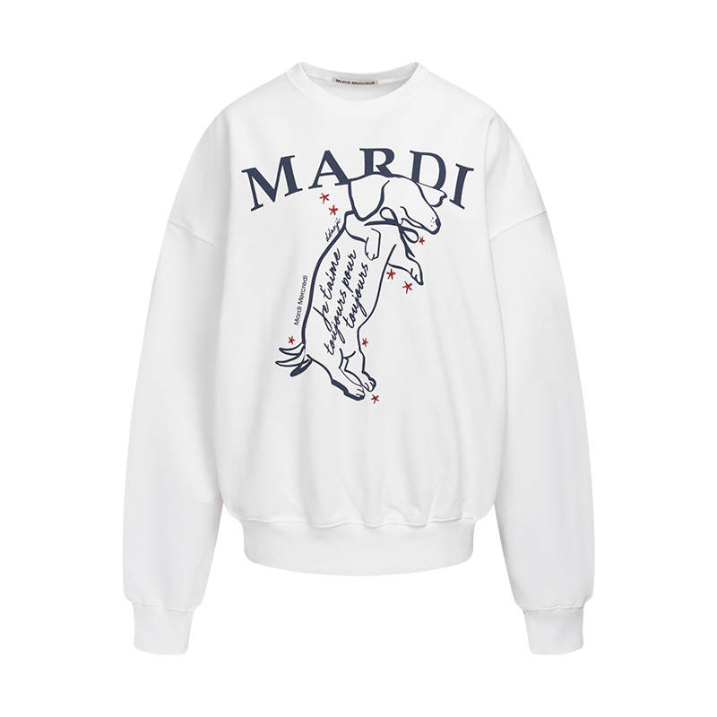 MARDI MERCREDI Pearl Puppy SS24 Mardi Sweatshirt Unisex