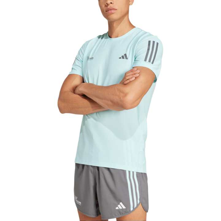 Adidas Adidas FW24 BJM TEE M Running T Shirt Men's Blue/Pebble Silver Gray