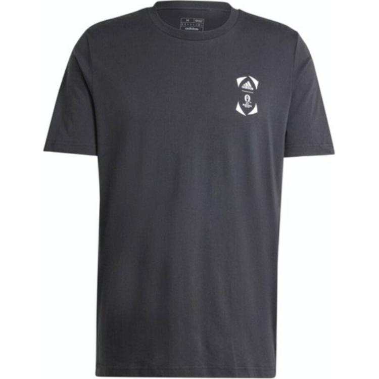 Adidas Adidas T Shirts Men's Black Crew Neck Moderate Straight Fit