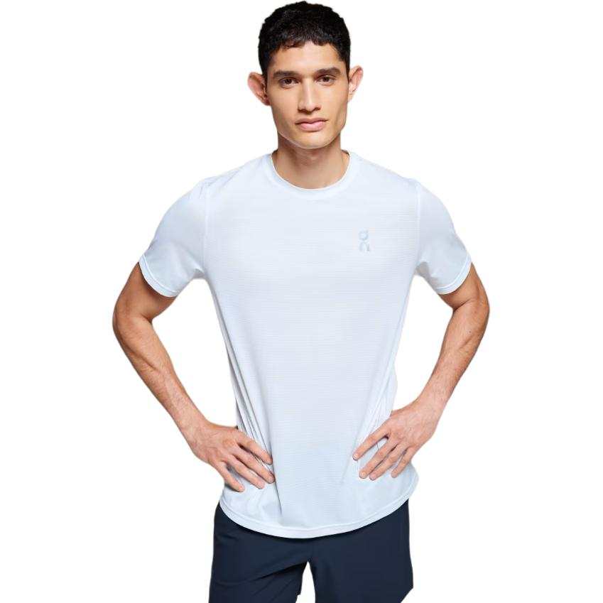 On T Shirts Men's White Crew Neck Moderate Straight Fit