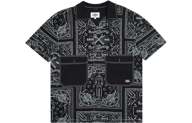 Dickies Dickies Shirts Men's Black Lapel Thin Other