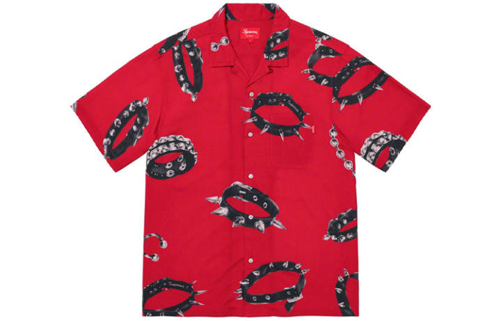 Supreme Supreme Studded Collars Rayon Short Sleeve Shirt