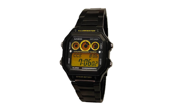 CASIO CASIO Custom Collection Quartz Movement Stainless Steel Strap Watch Men's Watches Black Dial
