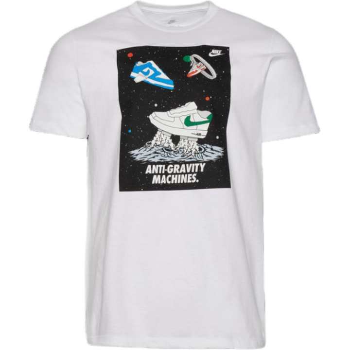 Nike Nike T Shirts Men's White Crew Neck Moderate Straight Fit