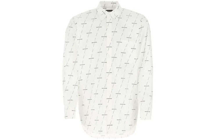 Balenciaga Shirts Men's White Lapel Moderate Other