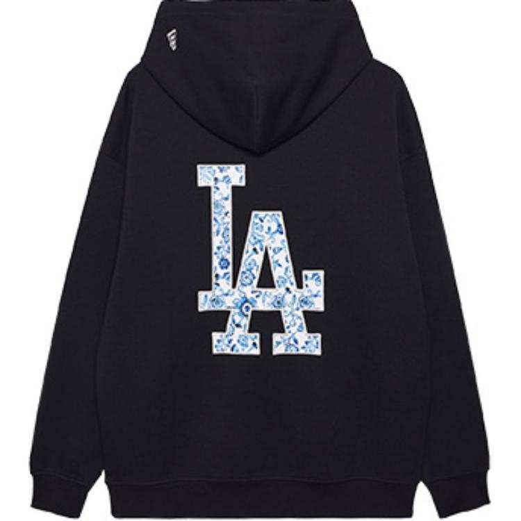 New Era Blue And White Porcelain Collection American Sweatshirt Unisex Black