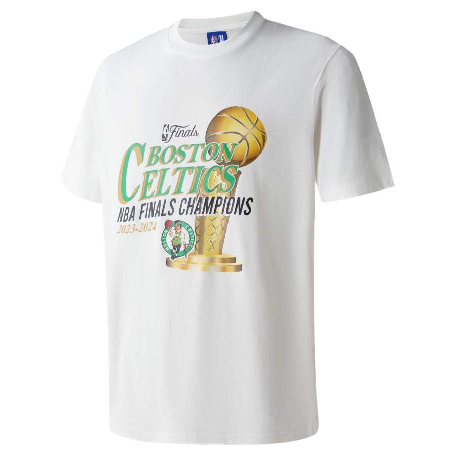 NBA Champion Commemoration Collection T Shirts Unisex White Crew Neck Moderate