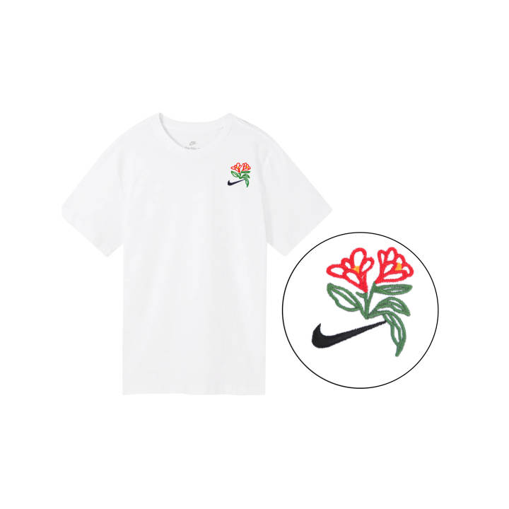 Nike Nike T Shirts Men's White Crew Neck Moderate Straight Fit