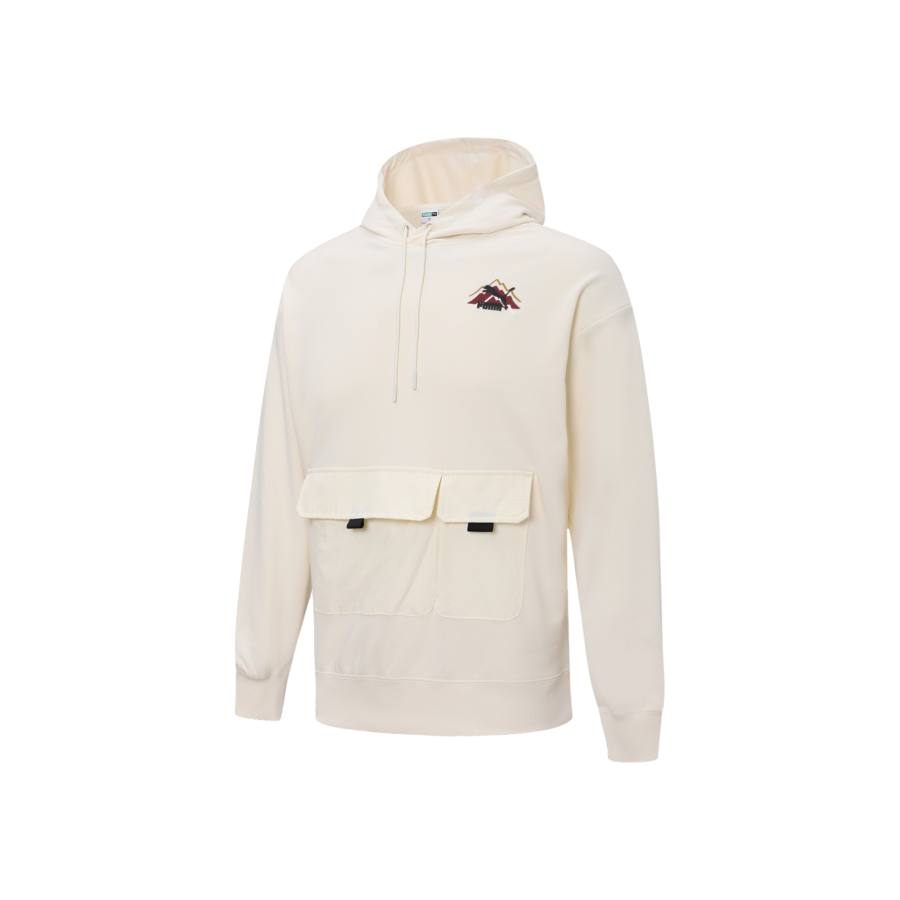 PUMA Sweatshirts Men's White Hooded Moderate Regular