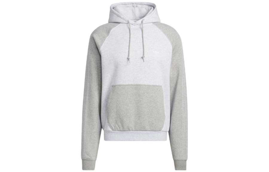 Adidas Originals Sweatshirts Men's Light Gray Heather Flower Hooded Moderate Regular