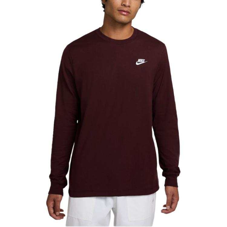 Nike Nike Sportswear Club T Shirt Men's Burgundy Wine