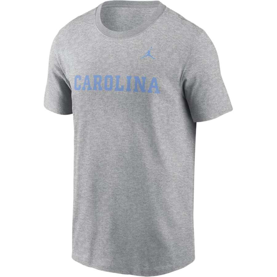 Jordan Jordan Men's CollegeWordmark North Carolina Tar Heels Primetime T Shirt Men's Gray