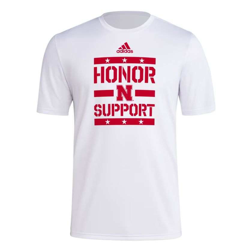 Adidas Adidas Sportswear FW24 M SS PREGAME T Shirt Men's White/Nebraska